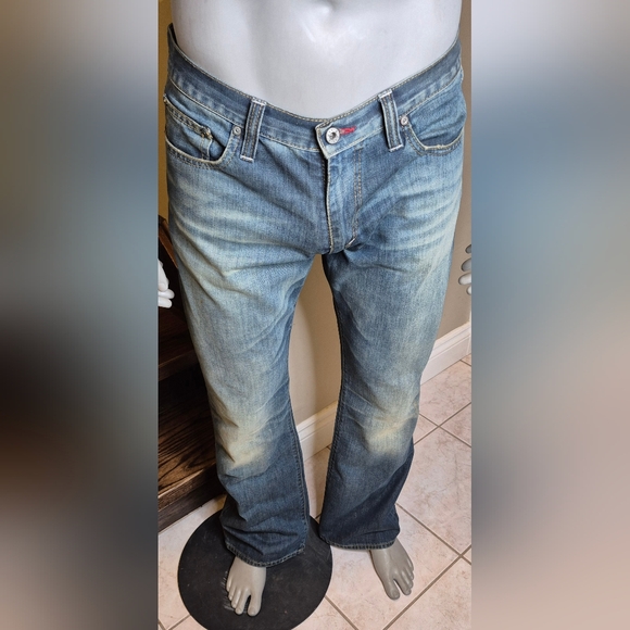 Sixty Brand Men's Straight Jeans - Stylish Blue - Picture 8 of 10